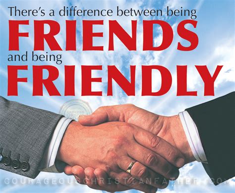 being friendly vs being friends